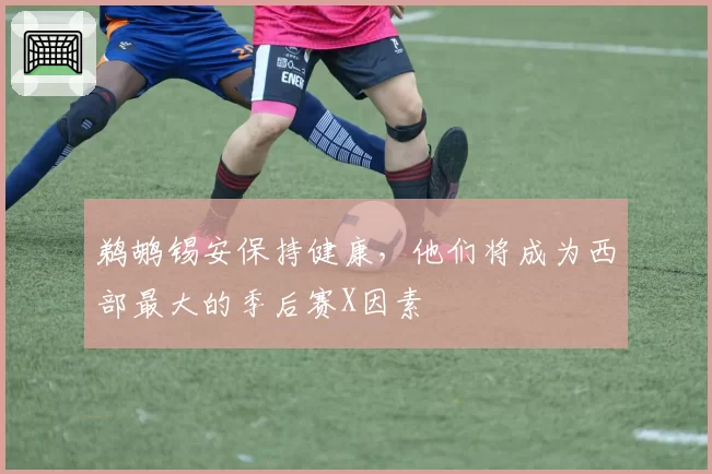 鹈鹕锡安保持健康，他们将成为西部最大的季后赛X因素